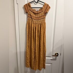 Bohemian Maxi Dress in Mustard